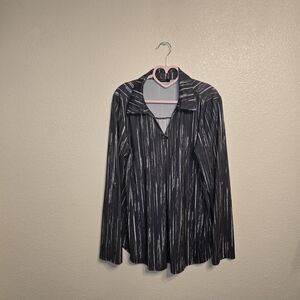 Elegant Striped Women's Blouse